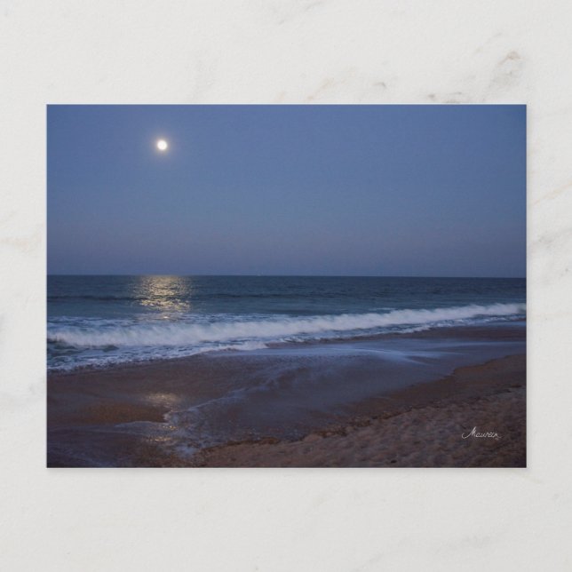 La sérénité de l'océan la nuit, carte postale (Devant)
