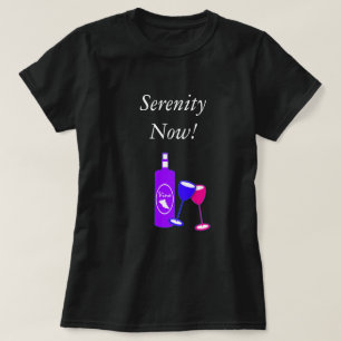 La sérénité Wine maintenant le T-shirt des femmes