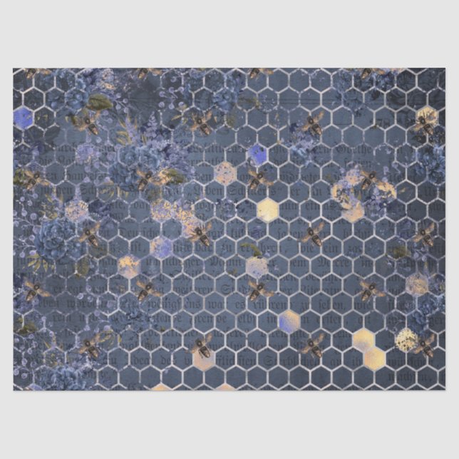 La série Blue Bee Design 15 papier de soie (Recto)