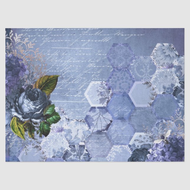 La série Blue Bee Design 9 papier de soie (Recto)