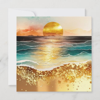 La série de plage à l'aquarelle Design 3