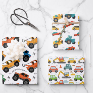 La série La voiture - Papier d'emballage pour enfa