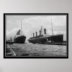 La série Titanic Poster Olympique et Titanic