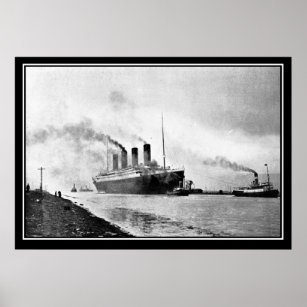 La série Titanic Trial Run Photo Poster vintage