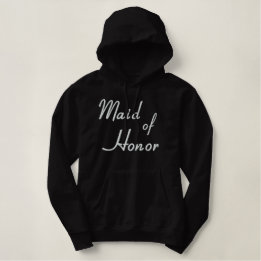 La servante d'honneur brodée Sweat - shirt à capuc