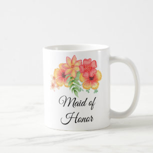 La servante d'honneur Floral Bouquet Mug