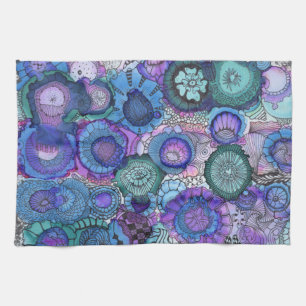 La serviette de cuisine Blues