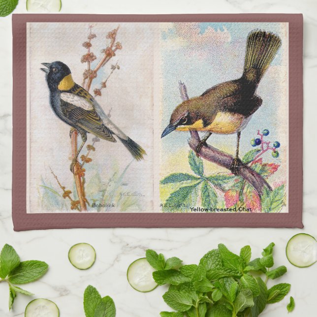 La serviette de cuisine Brown Birds (Plié)