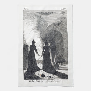 La serviette de cuisine du chaudron de la sorcièr