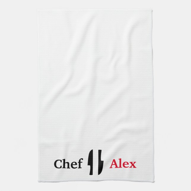 La serviette de cuisine personnalisée par chef (Vertical)