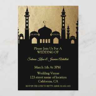 La Silhouette De La Mosquée Faire-part de mariage