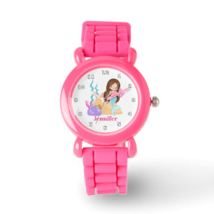 La sirène mignonne ajoutent la montre nommée de