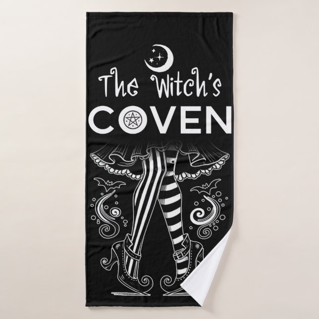 La Sorcière du Coven Jambes de Sorcière Halloween (Serviette de bain)