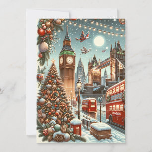 La splendeur festive de Londres - Carte de Noël vi