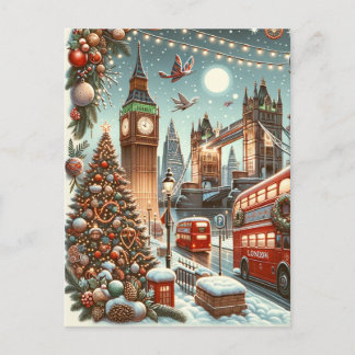 La splendeur festive de Londres - Carte de Noël vi