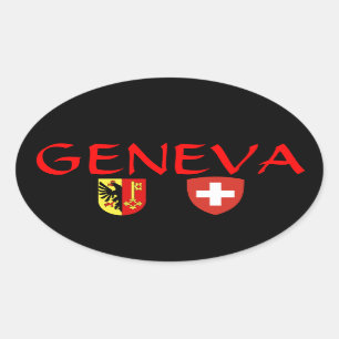 La Suisse, autocollant d'ovale de Geneva*