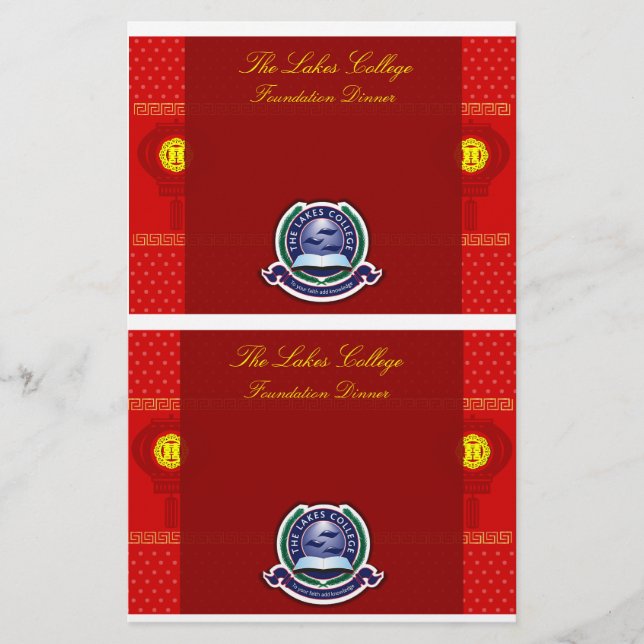 La table du dîner de la Fondation Lakes College ré (Devant)