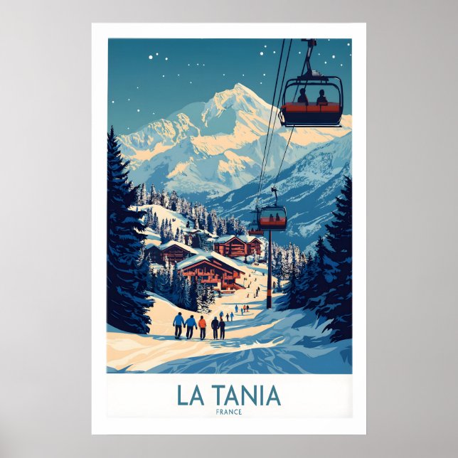 La Tania Wall Art Ski Poster 1 (Devant)