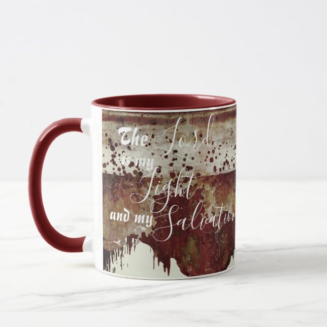La tasse à l'aspect de poterie avec coulure de pei (Gauche)
