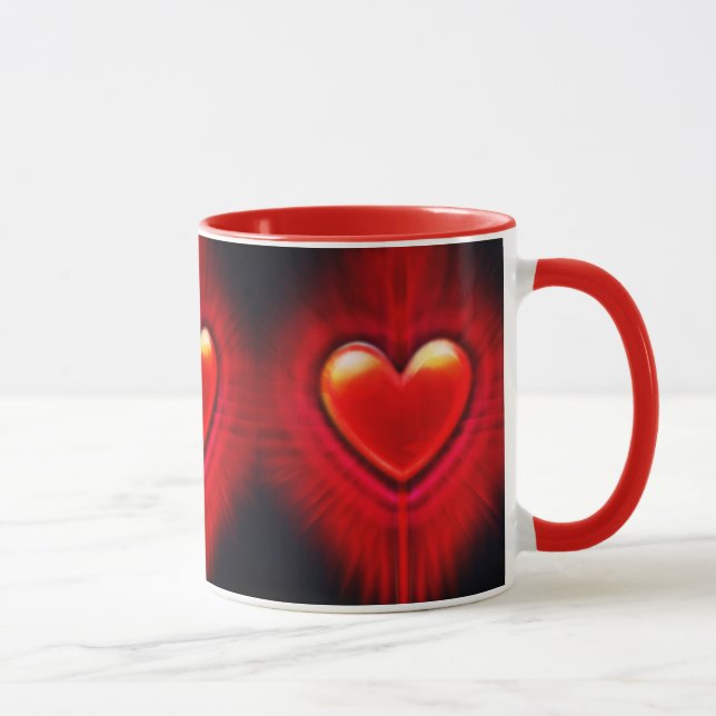 La tasse au café. Bouge en céramique rouge et noir (Droite)