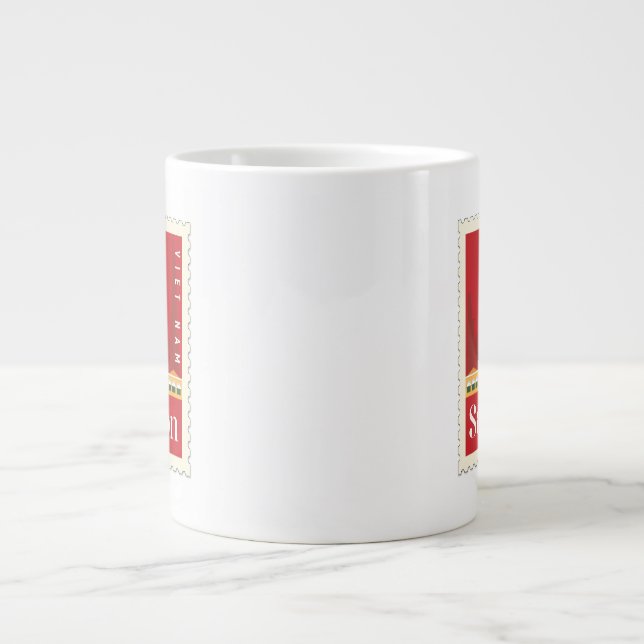La tasse avec le timbre vietnamien de Saïgon (Devant)