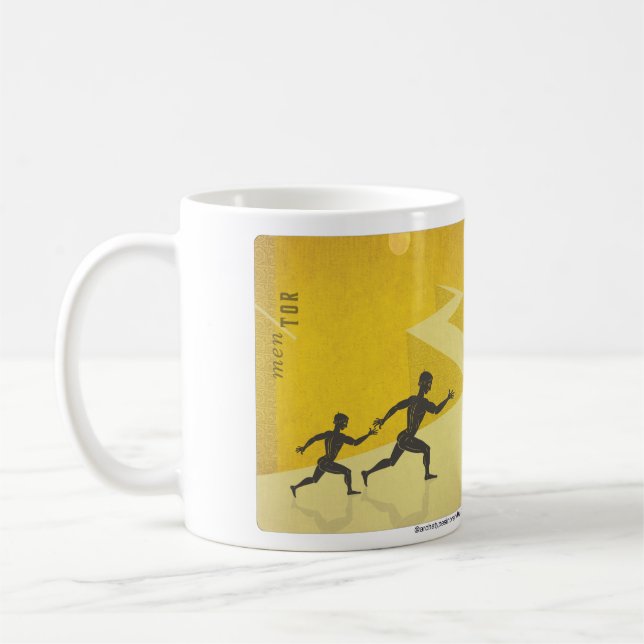 La tasse blanche classique d'archétype de mentor (Gauche)