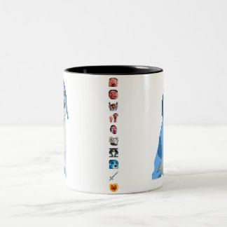 La tasse bleue de Ned avec font dans le genre