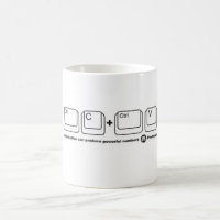 La tasse CTRL C de logo de baie de pirate + CTRL V