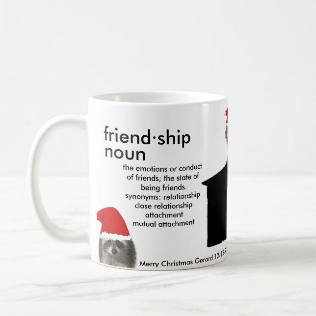 La tasse d'amitié des amis de 11 onces a conçu par (Gauche)