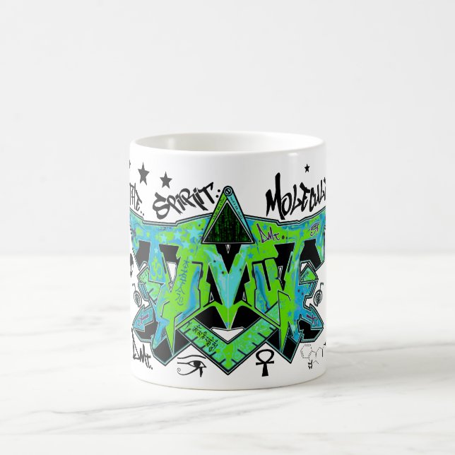 La tasse d'ayahuasca de DMT de molécule d'esprit (Centre)