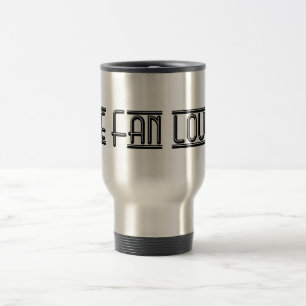 La tasse de banlieusard de salon de fan - noir