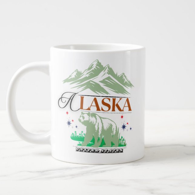 La tasse de café aventure de l'ours d'Alaska (Gauche)
