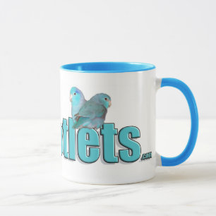 La tasse de café bleue Pacifique de Parrotlets