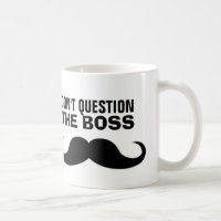 La tasse de café de moustache de PATRON, drôle
