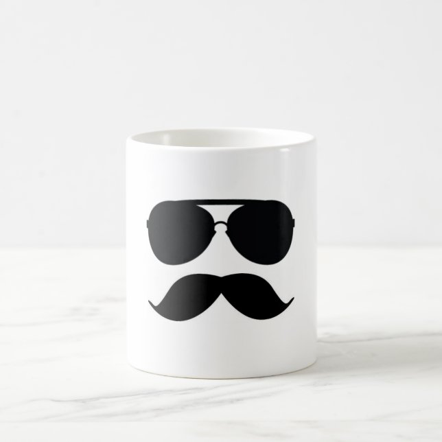 La tasse de café d'homme de moustache (Centre)