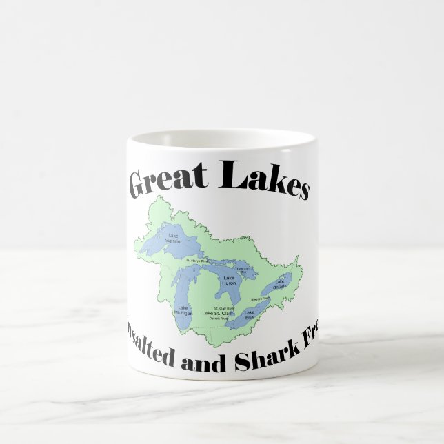 La tasse de Great Lakes non salée et le requin (Centre)