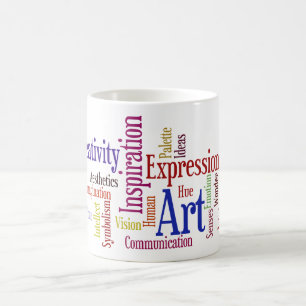 La tasse de l'artiste - inspiration, nuage de mot