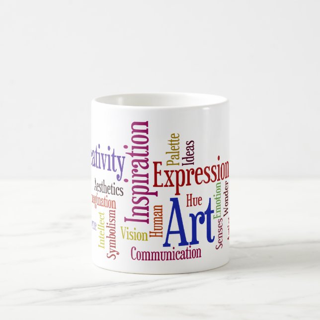La tasse de l'artiste - inspiration, nuage de mot (Centre)