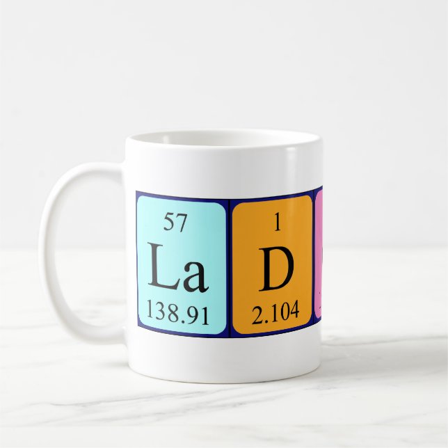 La tasse de nom de table périodique de Ladonna (Gauche)