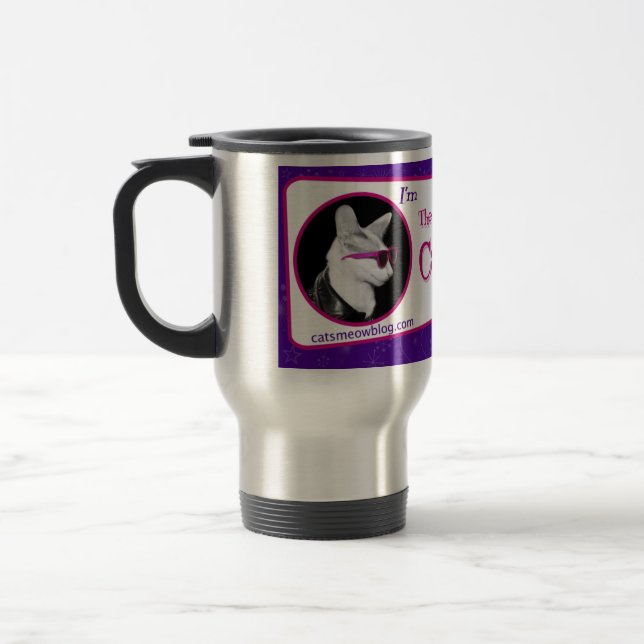 La tasse de voyage de blog du Meow du chat (Gauche)