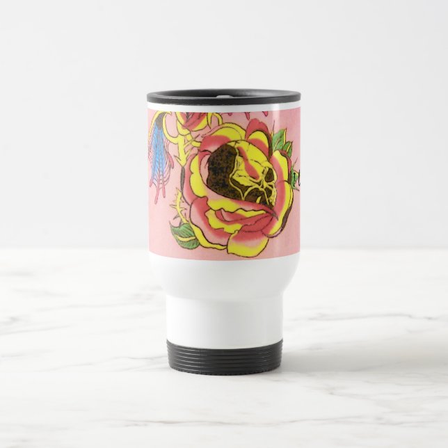 La tasse de voyage de conception de tatouage de (Centre)