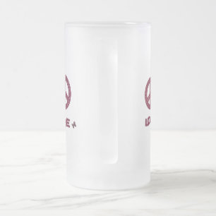 La tasse en verre dépoli design Love & Peace