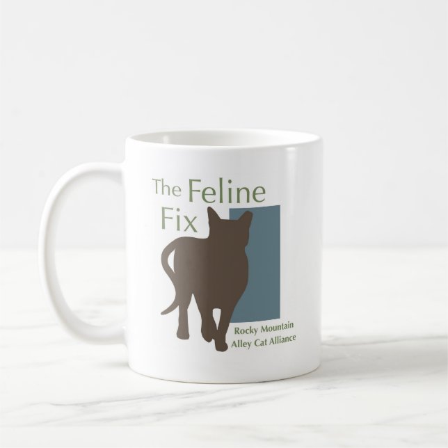La tasse féline de logo de difficulté (Gauche)
