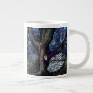 La tasse géante de café de l'arbre de la fée et de