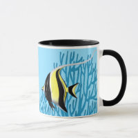 La tasse maure de poissons de récif d'idole
