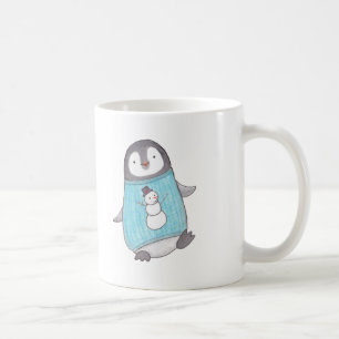 La tasse mignonne de pingouin a personnalisé la