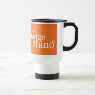 La tasse orange de voyage de rhinocéros