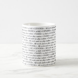 La tasse personnalisable des textes brillants de