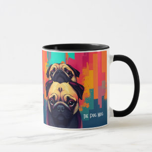 "La tasse Pug" - Tasse à café de chien Pug bronzé