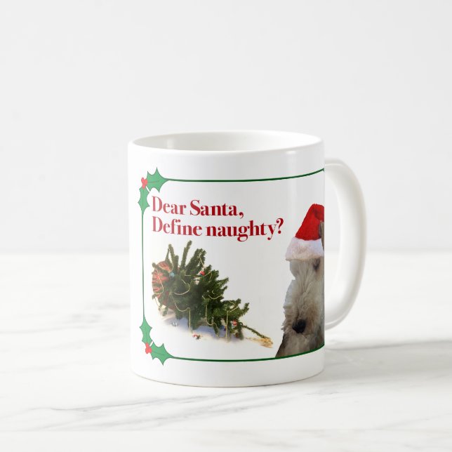 La tasse vilaine de vacances de Fox Terrier de fil (Devant droit)